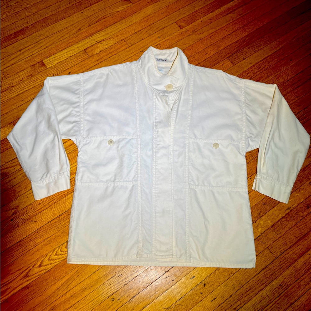 VTG 80’s IN-WEAR Heavy Cotton Stand Collar Overshirt Punk New Wave Madonna